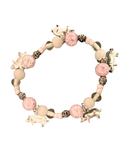 Pig Charm Bracelet (Pink and White)