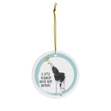 A Little Veganism Jenna Ceramic Ornament