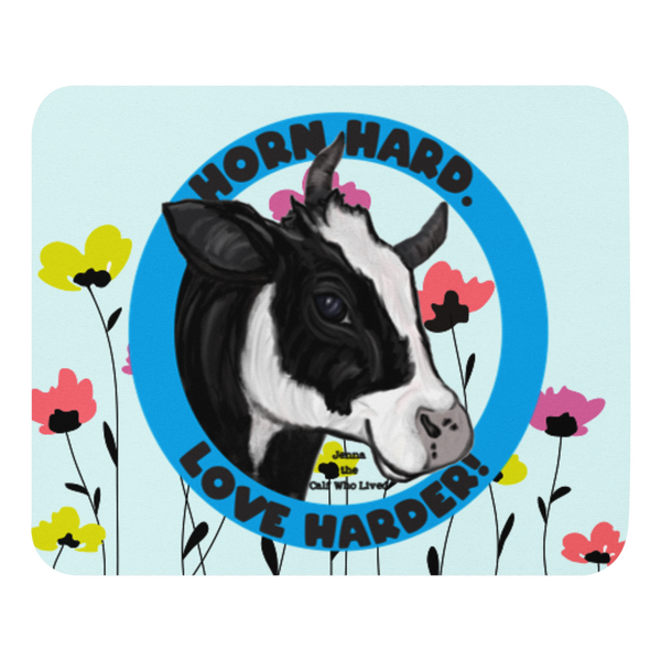 Horn Hard Love Harder Mouse pad